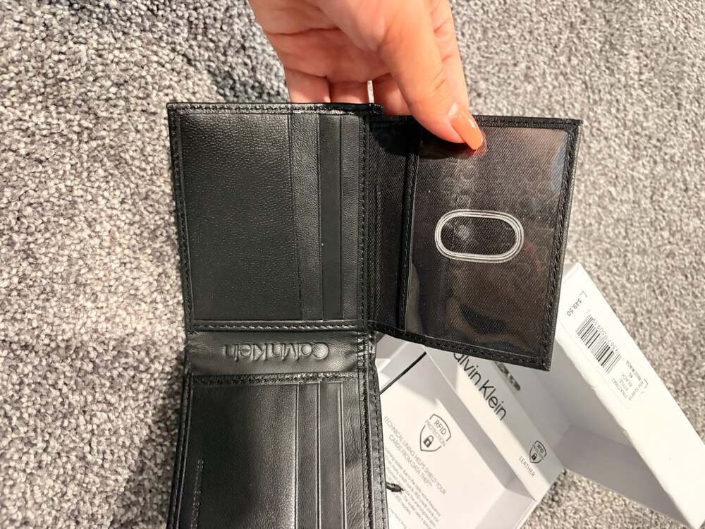 Calvin Klein RFID Protected Leather Bifold Wallet with Monogram Print - Picture 3 of 11